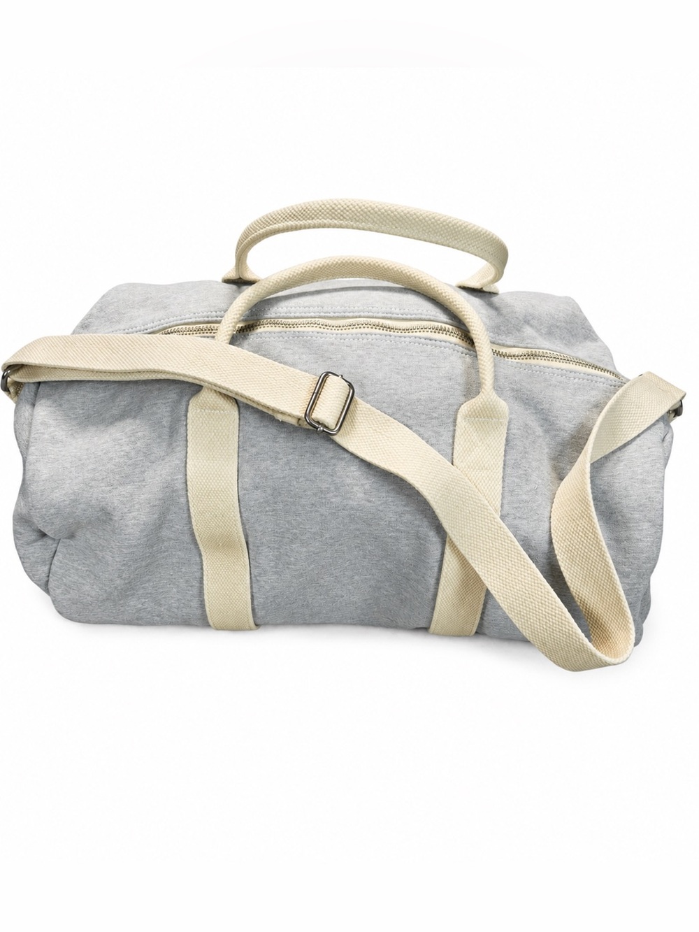 Brandy Melville Gray Heather Duffle Bag w/ Matching Zip Pouch Weekend Gym Travel